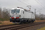 7193 319 war am 12.12.24 auf dem Rückweg nach Dessau, hier rollt der neue TX-Vectron durch Greppin.