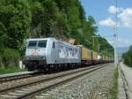 185 540 Kassel Huskies mit einem Gterzug am 10.05.08 am Grenzbergang Kiefersfelden,Kufstein