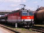 BR 1144 262 von TX-Logistik mit Autozug nach Bremerhaven am 02.07.2008 in Regensburg.