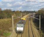 185 540-2  Kassel Huskies  der TX Logistik brachte am 11.03.09 den DGS 43141 von Lbeck-Skandinavienkai nach Verona.