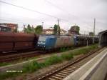 185 511 zieht ein HGK - Ford-Autozug nach Guben durch Frankfurt/Oder.03.06.07