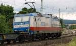 185 512-1 mit einen Gz kurz hinter Fulda am 18.07.2009