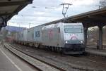 185 539-4 (TXL) mit DGS 59649 Regensburg Ost - Bremerhaven Kaiserhafen (Sdl., Container), am 1.4.2010 durch Kreiensen