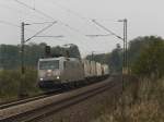 Die 185 539 am 14.10.2010 mit einem KLV-Zug unterwegs bei Grokarolinenfeld.