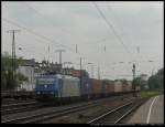 185 535 (TX Logistik) mit einem Containerzug in Kln-West (11.05.2011)