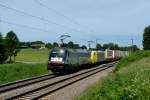 182 529 + 189 924 mit einem Containerzug am 29.05.2011 unterwegs am B Vogl.