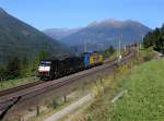 Die ES 64 F4-092 und die 185 518 am 08.09.2012 unterwegs bei Penk.