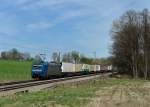 185 514 mit einem KLV am 03.04.2011 unterwegs am B Vogl.