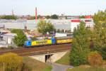 Transped 185 518 mit einem Autologistik-Zug in Nrnberg-Schweinau - 26/09/2012