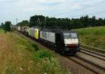 189 150 + 189 926 mit DGS 43101 von Wanne Eickel nach Verona Quadrante Europa am 04.08.2012 unterwegs bei Hilperting.