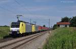 ES 64 F4 - 203 + 024 mit Zug 43101 am 23.06.2012 an der ehemaligen Blockstelle Hilperting