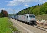 185 538 mit einem Walter-KLV am 25.04.2014 bei Wernstein am Inn.