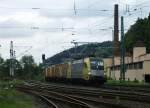 182 598  IBS  von TXL zieht am 17.Mai 2014 einen Containerzug durch Kronach in Richtung Saalfeld.