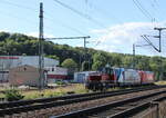 ADAM 16  Hektor  (98 80 3312 101-9 D-BWESA) rangierte am 22.09.2023 in Eisenach die HLG 183 320 und RHC 185 585.