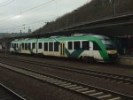 Vectus VT255 steht als VEC84419 nach Limburg auf Gl.8 im Koblenzer Hbf Abfahrbereit.6.2.2010