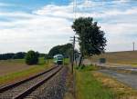 Nachschuss - VT 262 der vectus (95 80 0648 662-4 D-VCT) ein LINT 41 fhrt am 02.09.2012 ber den Oberwesterwald, hier bei Hachenburg  in Richtung Hattert.