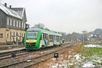 Im November 2004 wurden mehrere Sonderfahrten mit dem Vectus-VT 253 auf der Wiehltalbahn durchgeführt.
Das Foto wurde am 20.11.2004 in Wiehl aufgenommen.