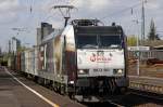 Die 185-CL 002 fuhr mit einen Gemischten Gterzug durch Bonn Beuel  am 09,04,09