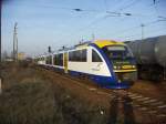 Connex Desiro bei der einfahrt in denn Bahnhof Berlin Schnefeld Flughafen am 4.4.05