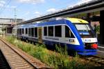 BERLIN, 21.07.2009, ebenfalls im sogenannten S-Bahn-Ergänzungsverkehr: VT 231 der Bayerischen Regiobahn (BRB) als NEB 86199 nach Klosterfelde; die Niederbarnimer Eisenbahn (NEB) gehört wie