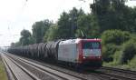 Am 04.07.2009 fuhr 185-CL 005 der Veolia mit einem Kesselzug in Richtung Wunstorf.Fotografiert kurz vor dem S-Bahnhof Dedensen/Gmmer.