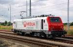 E 37 519 der Veolia steht am 28.07.09 in Bitterfeld.