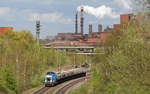 Von der Industriestraße Mitte in Salzgitter wurde diese VPS G 6 (Nummer unbekannt) bei Rangierarbeiten fotografiert.