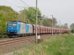 185 519-6 und 185 530-3 der VPS mit Erzzug bei Peine am 26.04.2009