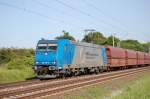 185 519-6 VPS am 25.05.2009 kurz vor berquerung des Mittellandkanals bei Peine