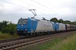 185 530-3 und 185 519-6 VPS mit ihrem Erz-Pendel von Salzgitter Beddingen nach Hamburg am 27.06.2009 bei Peine