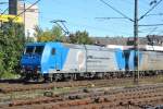 Am 17.09.2010 fahren 185 530 und 185 519 der VSP einen lerren Errzug duch Lehrte.