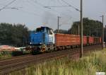 VPS 1706 MaK 1700 BB mit Ganzzug Richtung Buchholz, Gterstrecke Jesteburg - Buchholz (Nordheide), fotografiert am 04.08.2011 Reindorf