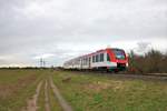 VIAS Alstom Lint 54 VT203 am 23.12.17 in Hainburg Hainstadt auf der Odenwaldbahn