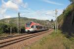 VIAS 414 mit RB 10 nach Frankfurt (M), Lorchhausen, 14.08.2019