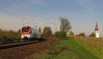 VIAS 302 als VIA 25024 von Frankfurt (M) Hbf nach Neuwied, bei Erbach (Rheingau); 07.04.2011