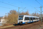 VIAS 622 252+622 xxx als RB39 von Düsseldorf über Neuss, Holzheim, Grevenbroich nach Bedburg, 18.3.22, Neuss Rheinpark-Center