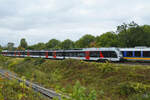 Der Elektrotriebzug ET 25 2202 war Ende August 2022 in Rheinhausen zu sehen.