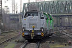 VL DE18 (4185 003-4) mit zweimal G6 im Schlepp in Recklinghausen-Süd 7.3.2020