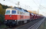 WFL 232 141-2 (9280 1 232 141-2 D-WFL) mit Schotterzug am 15.11.18 Bf.