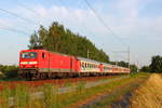 Die 143 250 im Dienst für die WFL mit dem EN 300 von Berlin-Lichtenberg nach Malmö Central am 30.06.2019 in Nassenheide.