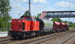 WFL mit  Lok 37/203 118-5  (NVR:  92 80 1203 118-5 D-WFL ) und gemischten Güterzug am 16.06.20 Bf.