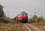 232 333-5 und 155 110-0 (WFL) fuhren am 03.10.20 einen Holzzug von Triptis nach Kaufering.