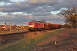 Am 12.03.21 fuhr die 232 283 und 155 159 (der WFL) einen Holzzug von Triptis nach Saalfeld.