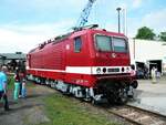 ehemalige DR 243 243, fotografiert am 14.05.2017 beim Tag der der offenen Tür im Bahnbetriebswerk Nossen