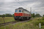 WFL 232 141 am 29.05.2022 im Baugleis, Bahnhof Elmenhorst aufgenommen.