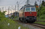 WFL 232 141 am 29.05.2022 aus dem Baugleis Demmin - Stralsund Abzweig Srg kommend, am Abzweig Srg aufgenommen.