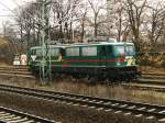 109-2 (ex BR E11 013/109 013) der Westflische Almetalbahn auf Bahnhof Nikolaassee am 27-11-2000.