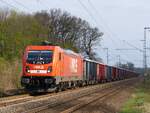 WLE 82 (187 010) mit Güterzug bei Salzbergen, 11.04.19