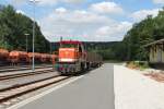 WLE 71 macht mit Holzwagen in Warstein rast.