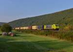 185 534 mit dem Warsteiner-KLV am 28.09.2013 bei Wernfeld.